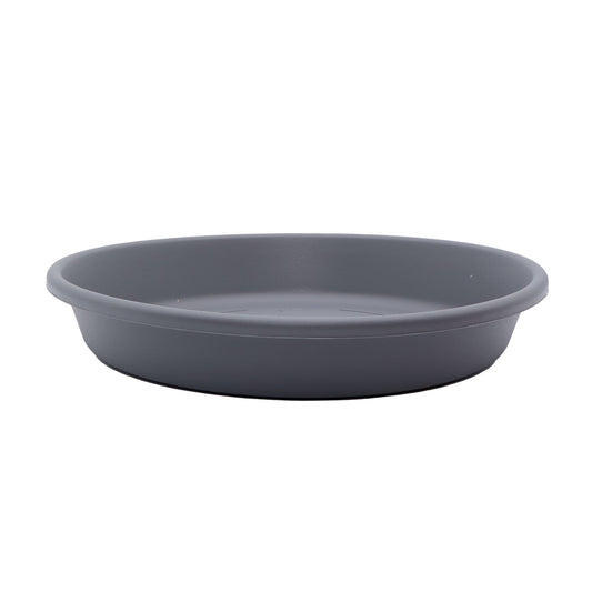 The HC Companies Classic 16 Inch Round Plant Pot Saucer Drip Tray, Warm Grey