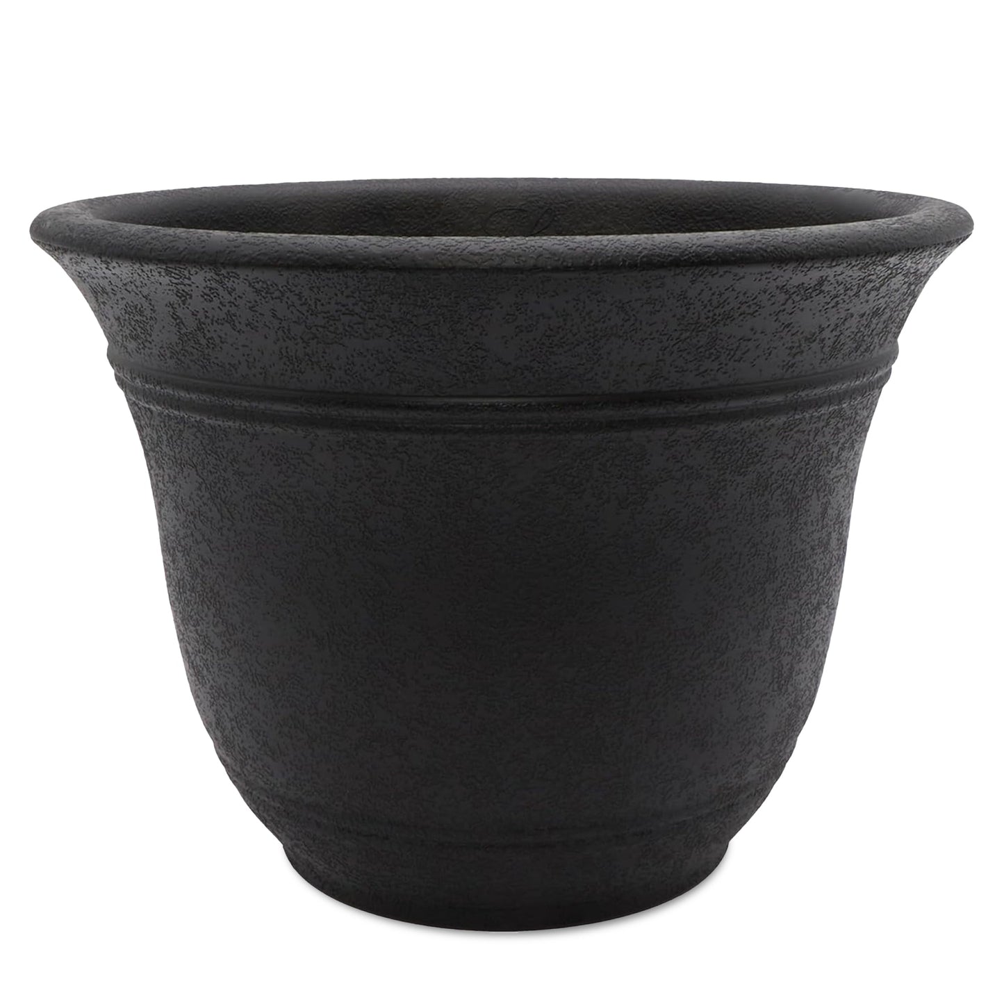 The HC Companies Sierra Self-Watering Pot with Internal Disk, 10", Black Onyx