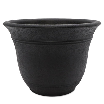 The HC Companies Sierra Self-Watering Pot with Internal Disk, 10", Black Onyx