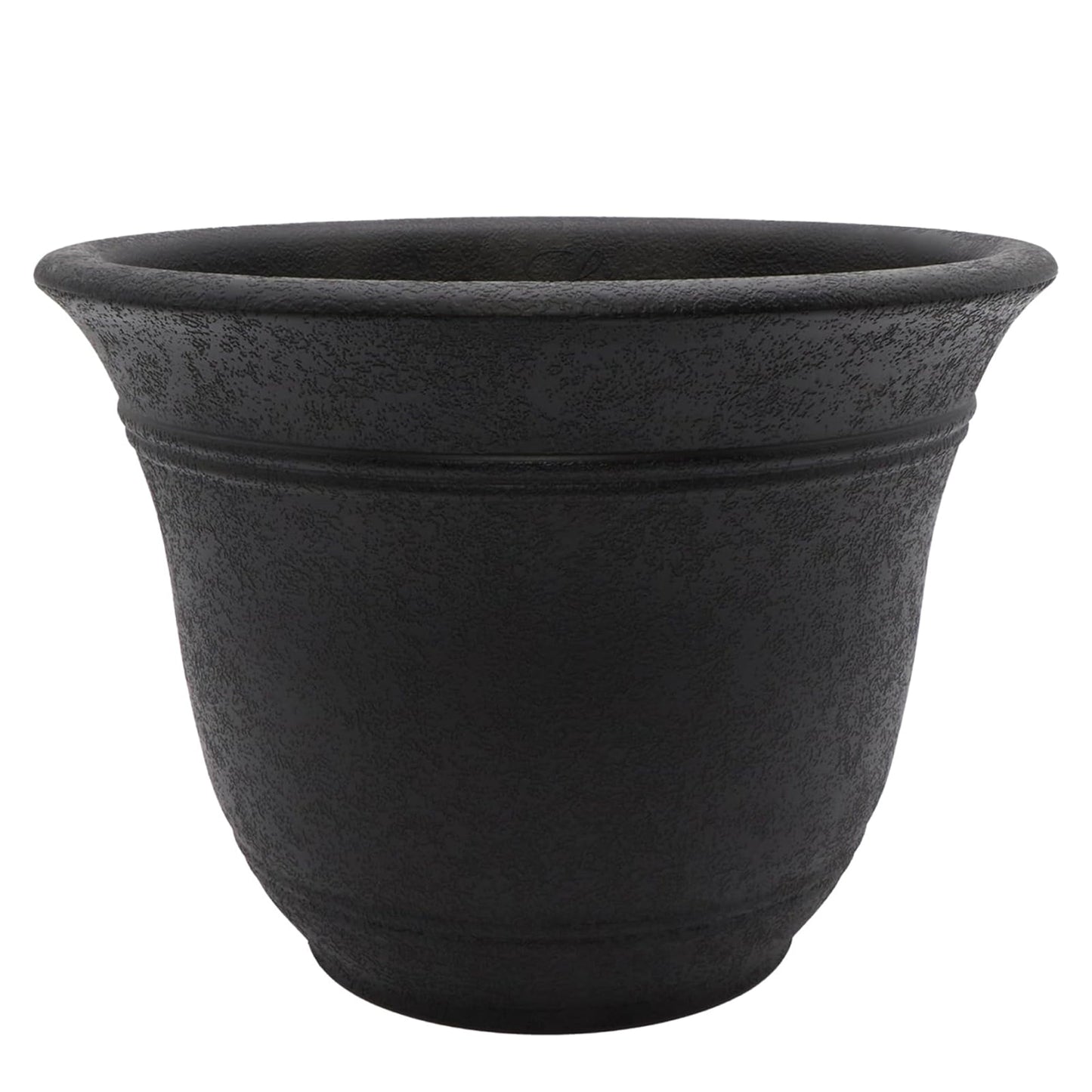 The HC Companies Sierra Self-Watering Pot with Internal Disk, 16", Black Onyx