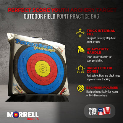 Morrell Perfect Score Youth Archery Target, Outdoor Field Point Practice Bag