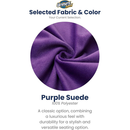 Ultimate Sack 4ft Bean Bag Chair and Footstool, Oversized Lounger, Purple Suede