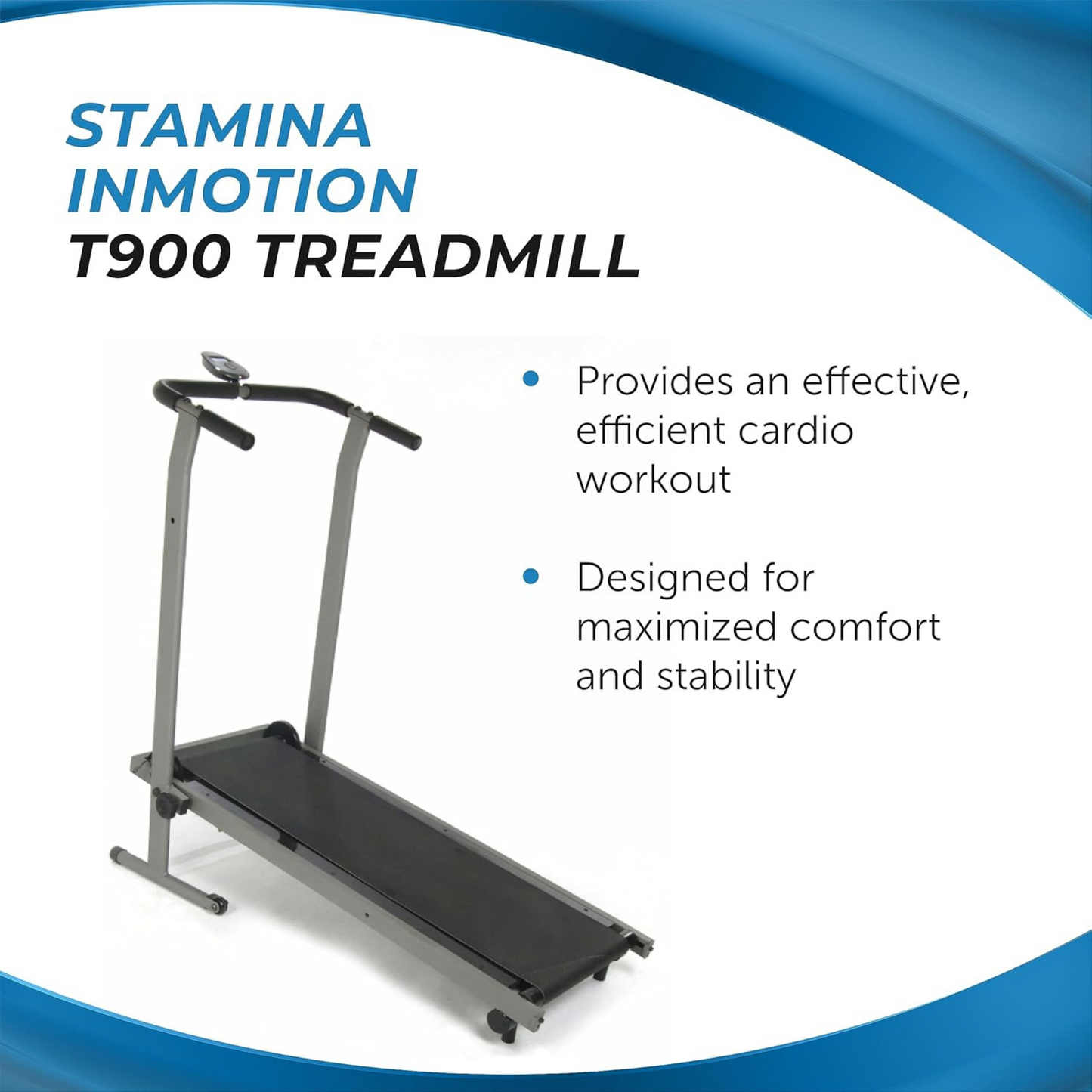 Stamina InMotion T900 Manual Treadmill Home Gym Cardio Exercise Foldable Machine