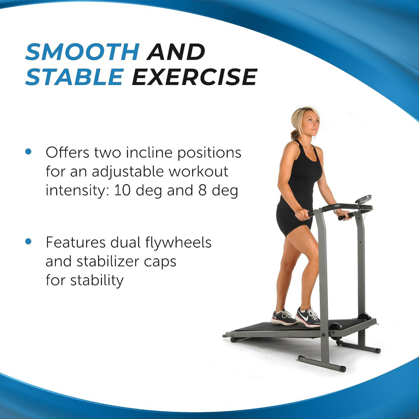 Stamina InMotion T900 Manual Treadmill Home Gym Cardio Exercise Foldable Machine