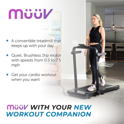 Stamina muuv Treadmill, Foldable Walking Pad, Home Gym Cardio Exercise Machine