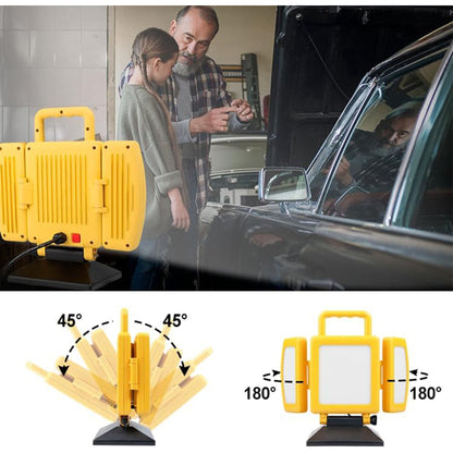 BRIGHTLIVING LED Tripod Work Light, Rechargeable Light Foldable Base, 7500 Lumen