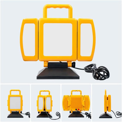 BRIGHTLIVING LED Tripod Work Light, Rechargeable Light Foldable Base, 7500 Lumen