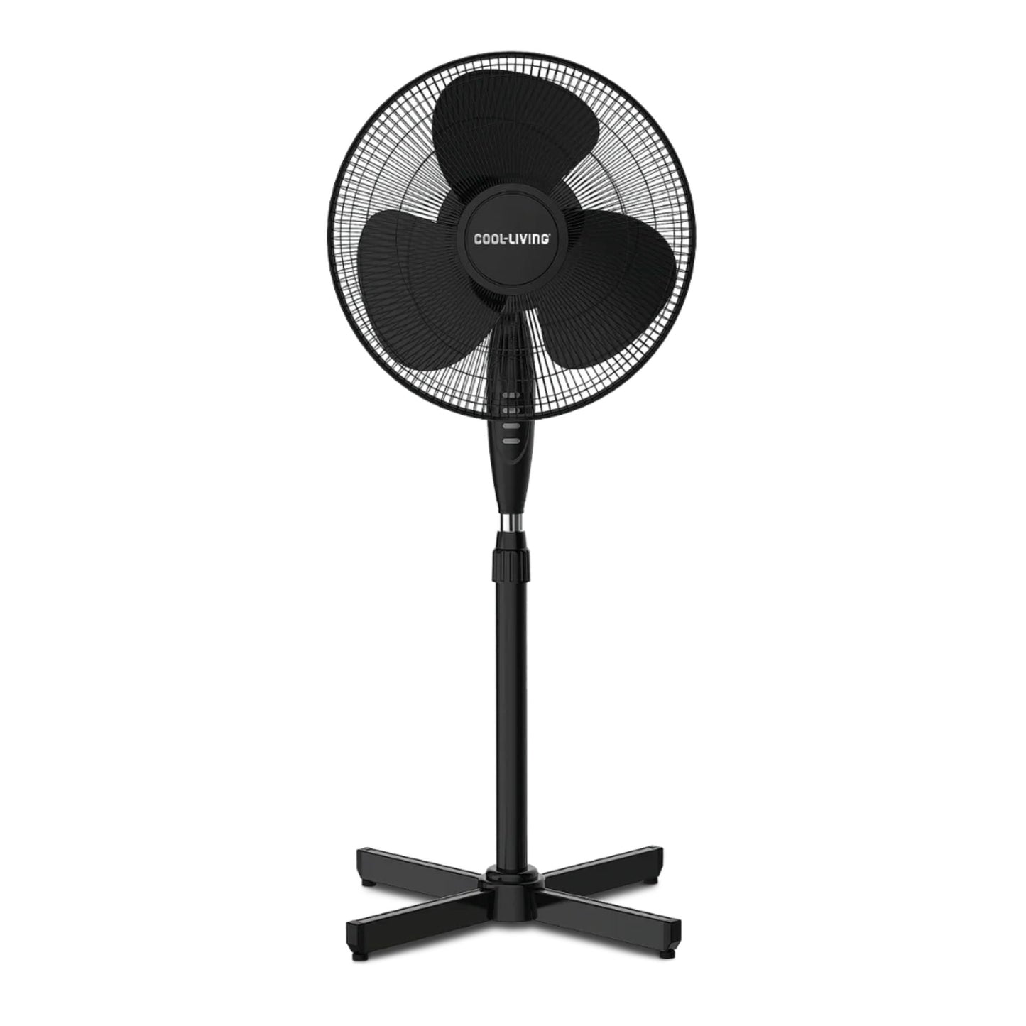 Cool-Living 16" Electric Oscillating Pedestal Fan with 3 Speed Options, Black