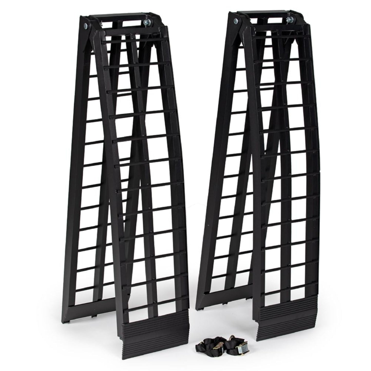 Titan Ramps 2 Pack 8’ Folding ATV Loading Ramps Arched Aluminum Design, Black - Find Fresh Goods