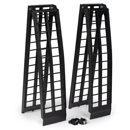 Titan Ramps 2 Pack 8’ Folding ATV Loading Ramps Arched Aluminum Design, Black - Find Fresh Goods