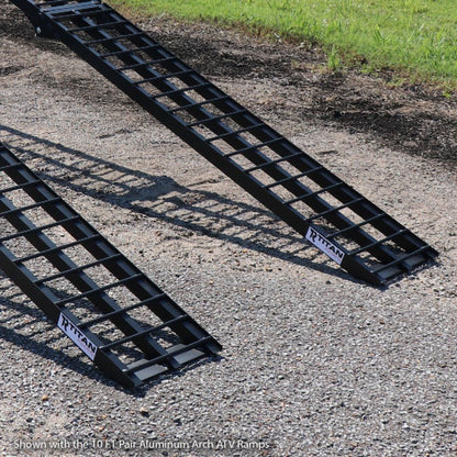 Titan Ramps 2 Pack 8’ Folding ATV Loading Ramps Arched Aluminum Design, Black - Find Fresh Goods