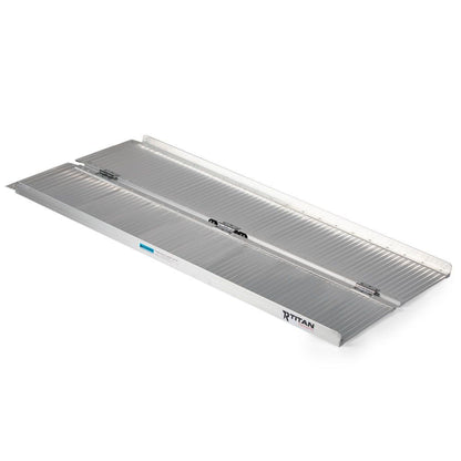 Titan Ramps 4 Foot Single-Fold Aluminum Wheelchair Ramp, 600 Pound Capacity