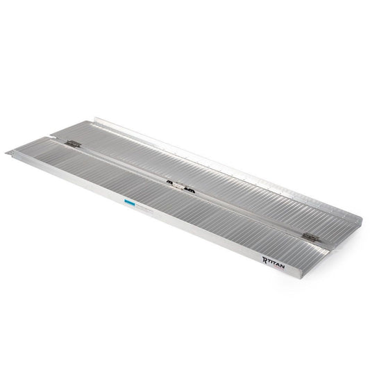 Titan Ramps 5 Foot Single-Fold Aluminum Wheelchair Ramp, 600 Pound Capacity - Find Fresh Goods