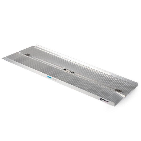 Titan Ramps 5 Foot Single-Fold Aluminum Wheelchair Ramp, 600 Pound Capacity