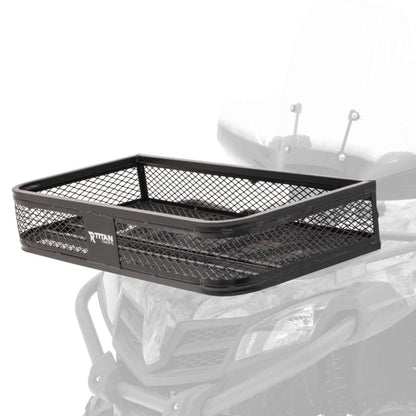 Titan Ramps Universal ATV/UTV Front Cargo Basket Rack with 100 Pound Capacity - Find Fresh Goods