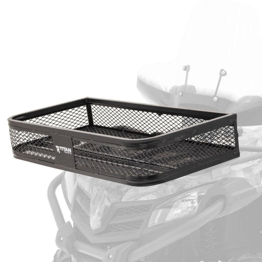 Titan Ramps Universal ATV/UTV Front Cargo Basket Rack with 100 Pound Capacity - Find Fresh Goods