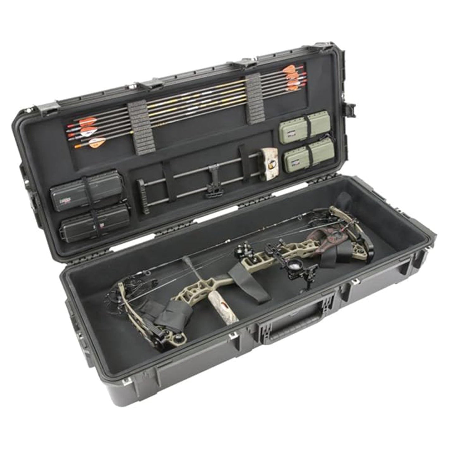 SKB Hard Large Plush Storage Case Archery Bow Parallel Limb iSeries REV2, Black