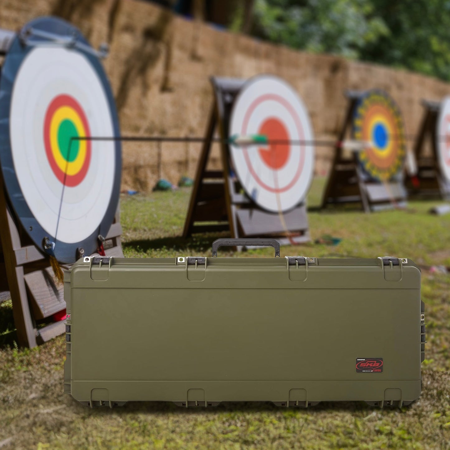 SKB Hard Large Plush Storage Case Archery Bow Parallel Limb iSeries REV2, Green