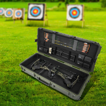 SKB Hard Large Plush Storage Case Archery Bow Parallel Limb iSeries REV2, Green