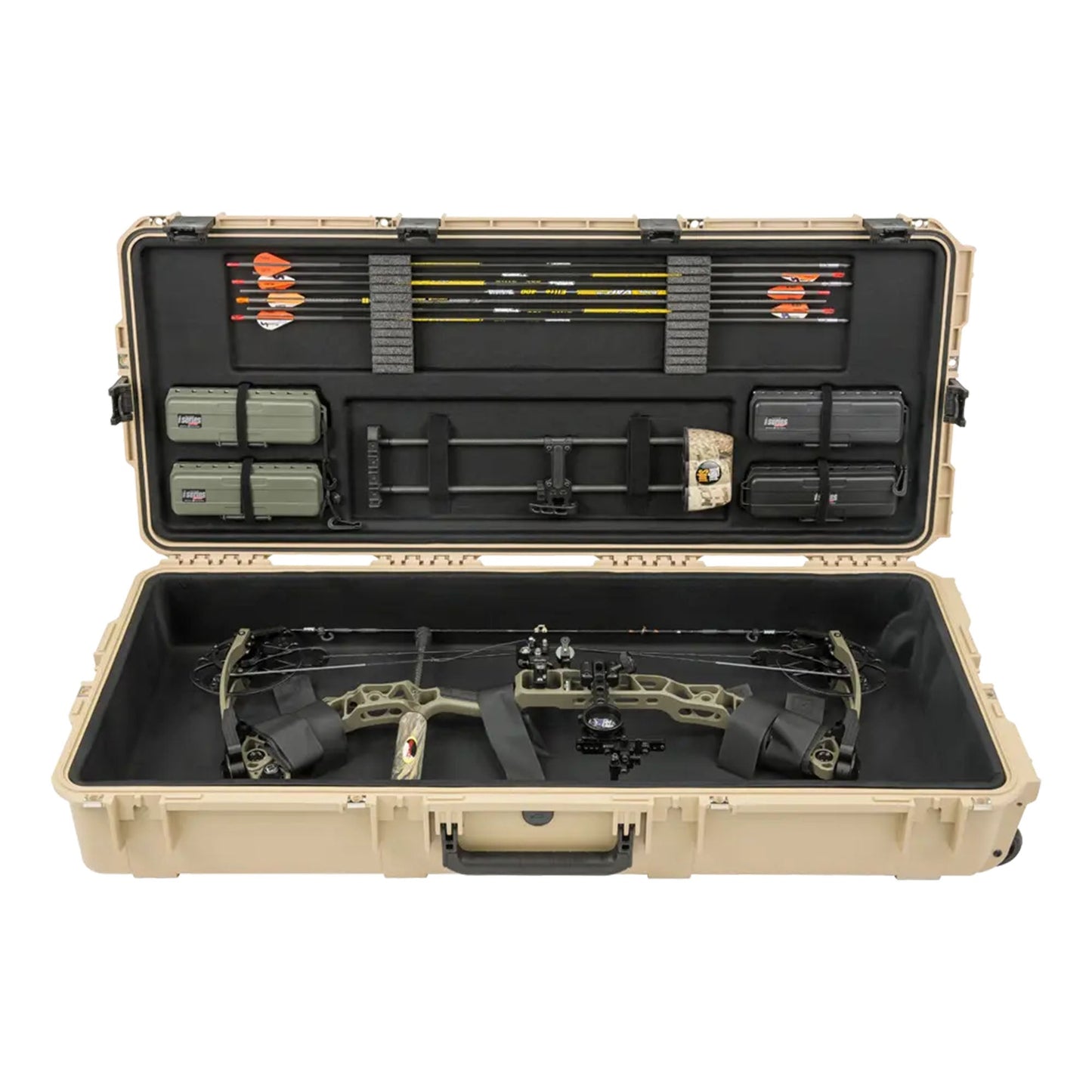SKB Hard Large Plush Storage Case Archery Bow Parallel Limb iSeries REV2, Tan