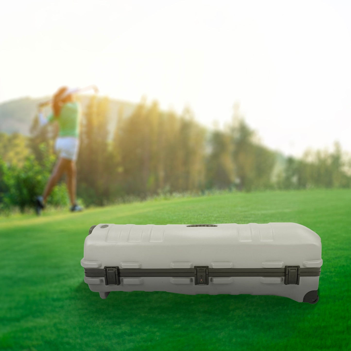 SKB Cases ATA Staff Pro XL Hard Plastic Storage Wheeled Golf Travel Case, Grey