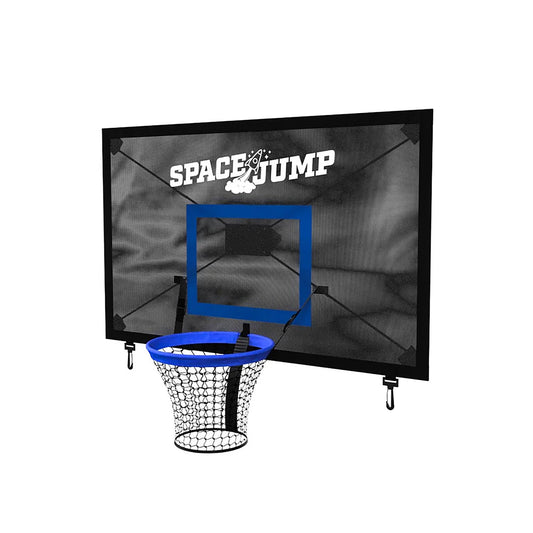 SpaceJump AstroJam Trampoline Basketball Hoop Attachment Accessory, Black/Blue