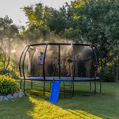 SpaceJump MeteorShower Trampoline Sprinkler Attachment Water Accessory, Black