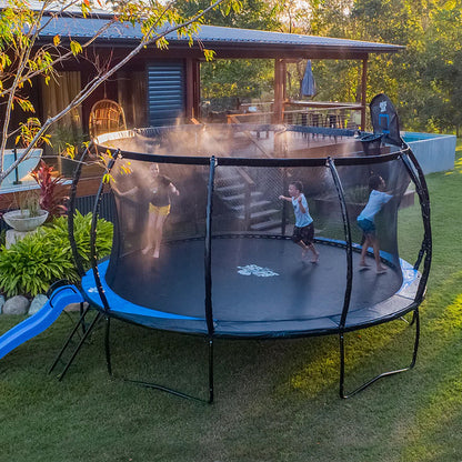 SpaceJump MeteorShower Trampoline Sprinkler Attachment Water Accessory, Black