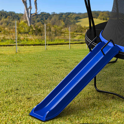 SpaceJump Rocket Slide Trampoline Attachment, Outdoor Playground Accessory, Blue