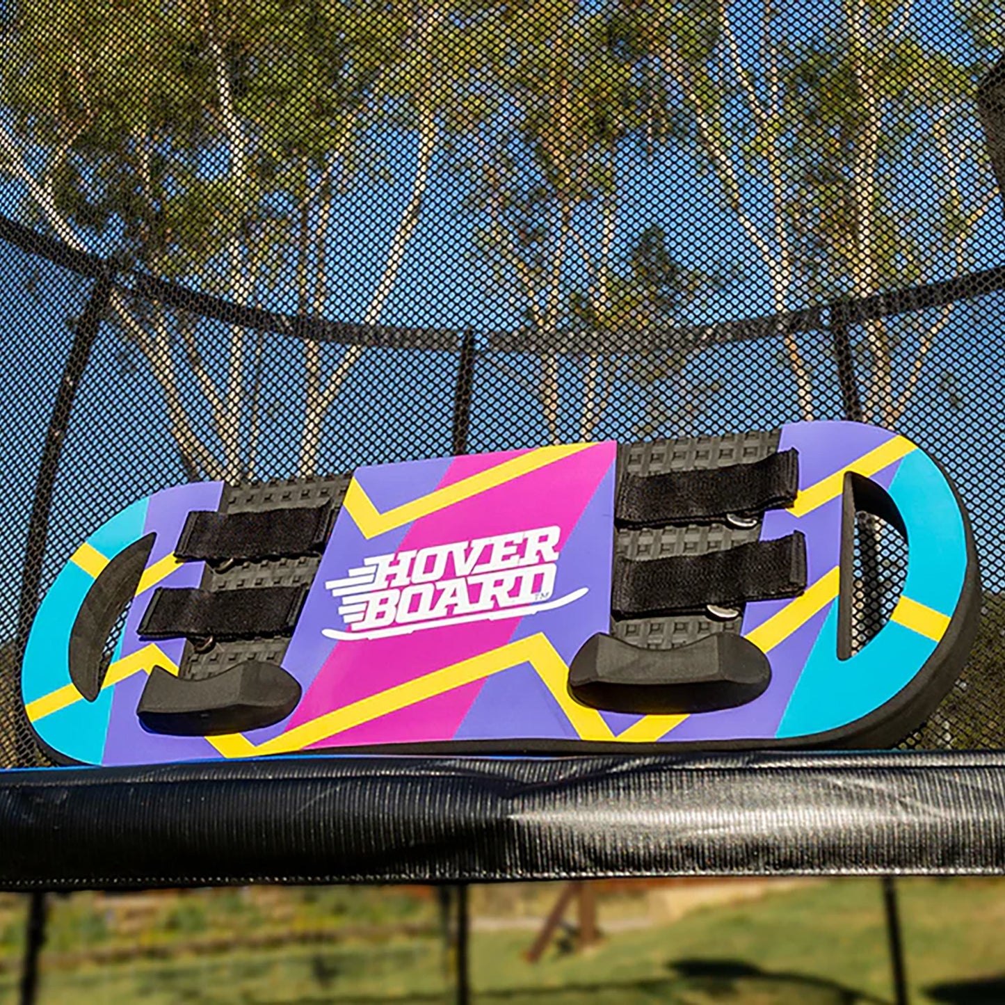 SpaceJump HoverBoard Foam Trampoline Attachment Trick Board, Straps, Multicolor