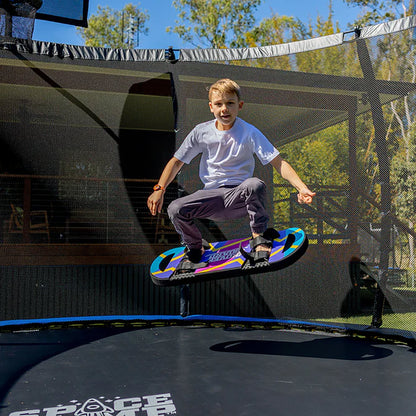 SpaceJump HoverBoard Foam Trampoline Attachment Trick Board, Straps, Multicolor