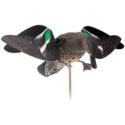 Avian X Powerflight Hen Teal Green Wing Duck Decoy with Wings, Stake & Carry Bag