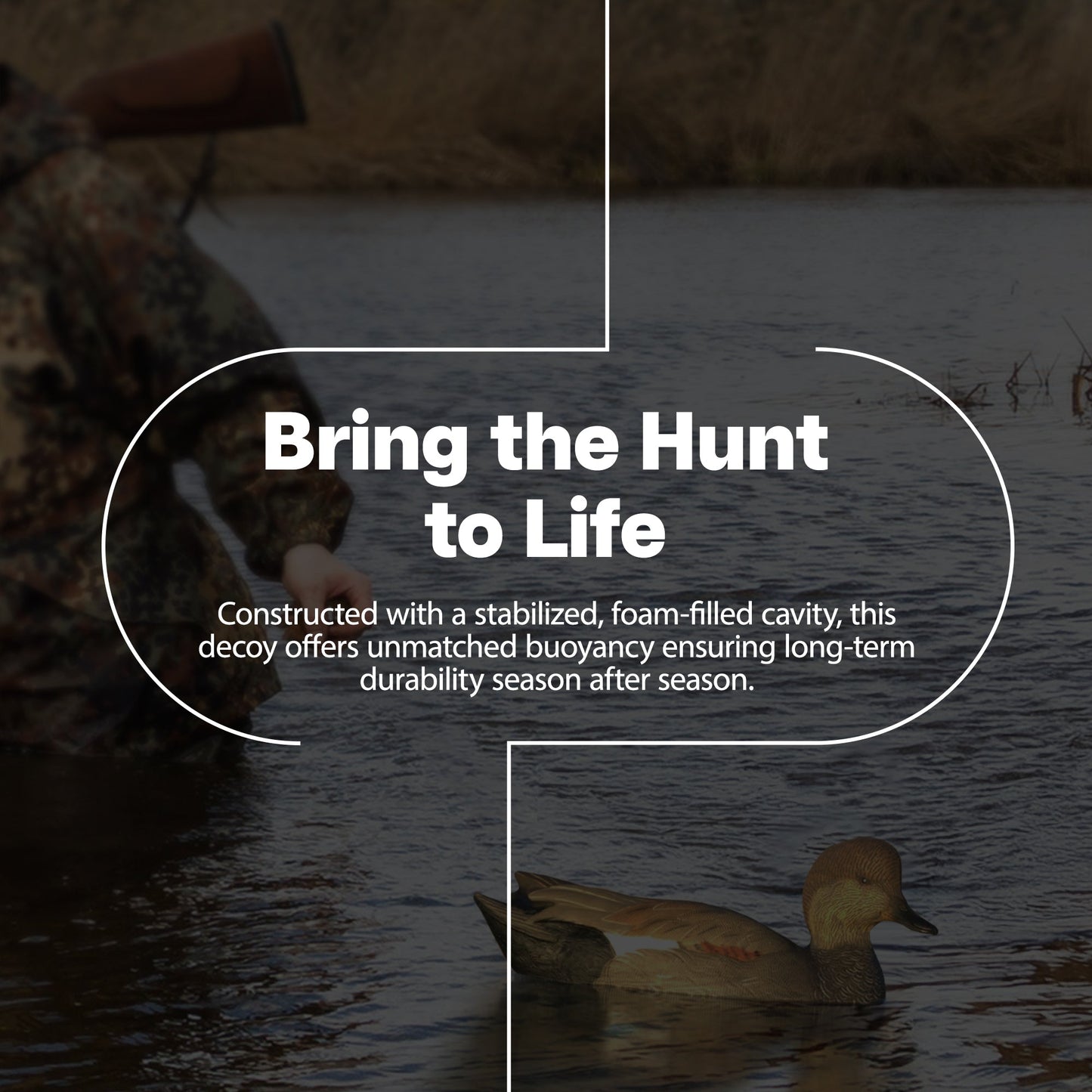 Avian X Power Swimmer Gadwall Drake Motion Duck Decoy with 10+ Hour Battery