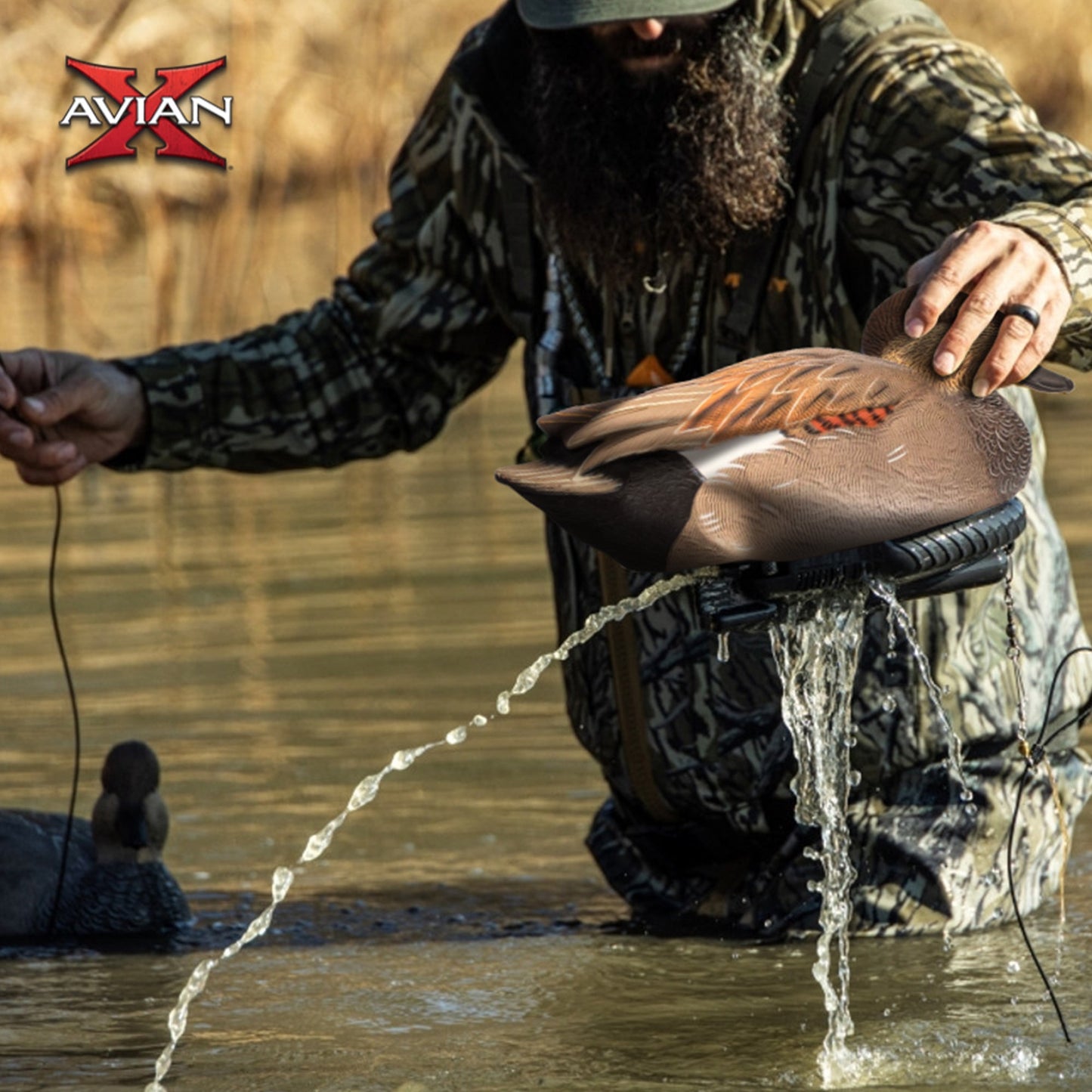 Avian X Power Swimmer Gadwall Drake Motion Duck Decoy with 10+ Hour Battery