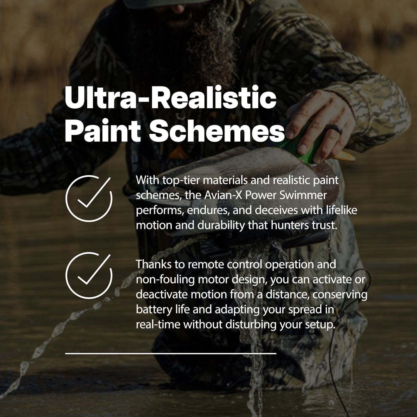 Avian X Power Swimmer Mallard Drake Motion Duck Decoy with 10+ Hour Battery