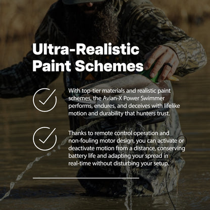 Avian X Power Swimmer Mallard Drake Motion Duck Decoy with 10+ Hour Battery