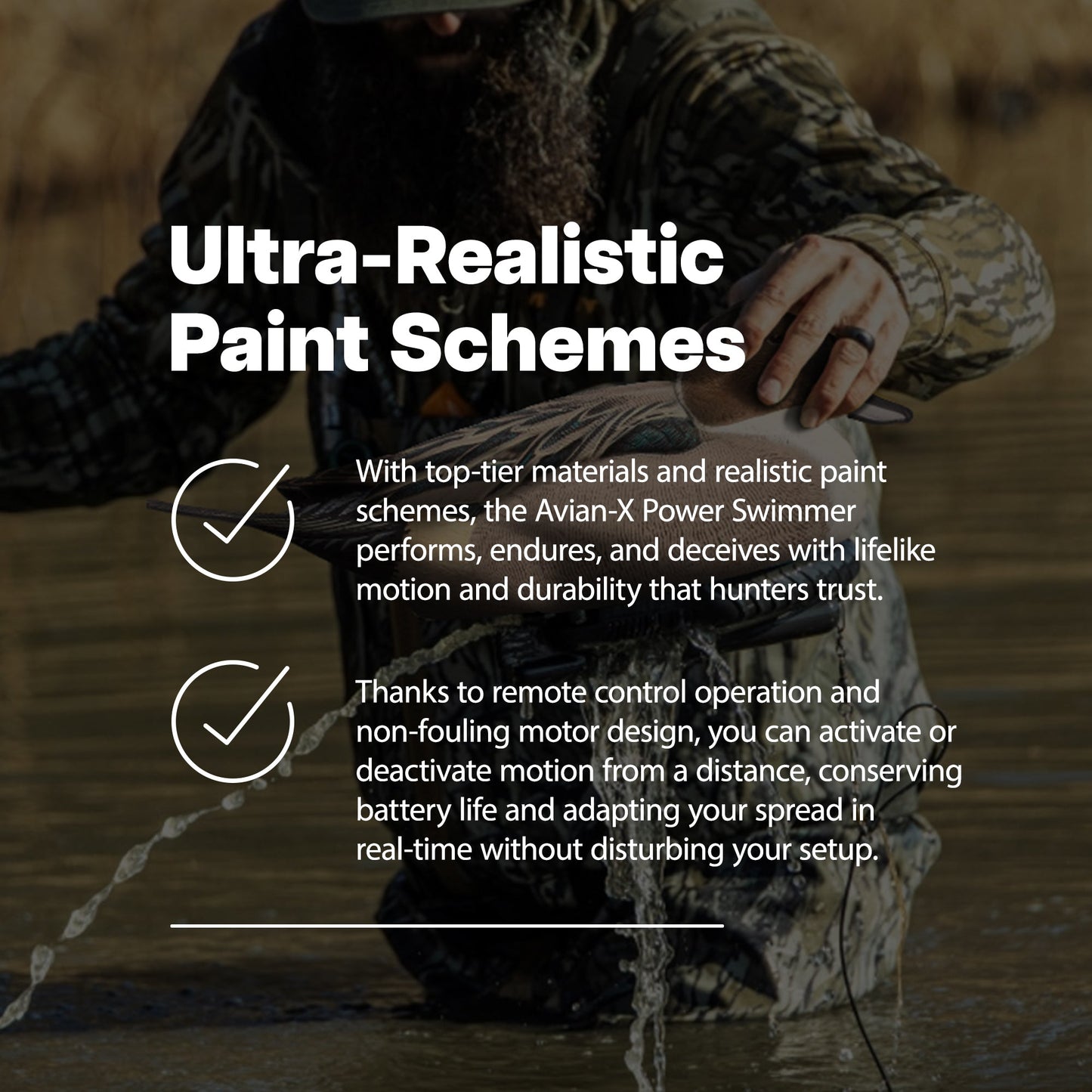 Avian X Power Swimmer Pintail Drake Motion Duck Decoy with 10+ Hour Battery