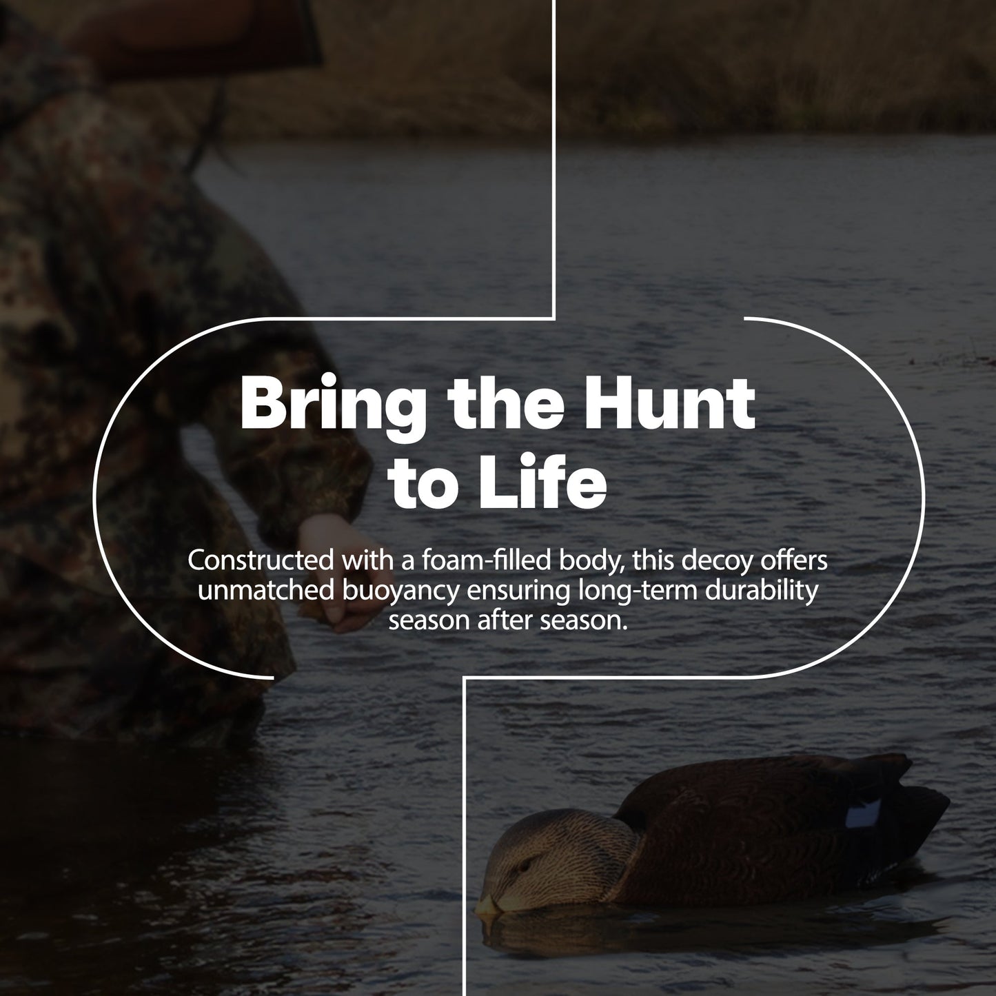 Avian-X Power Shaker Black Duck Motion Hunting Decoy Floating Surface Feeder