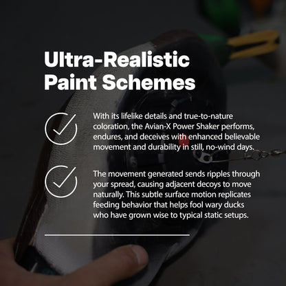 Avian-X Power Shaker Black Duck Motion Hunting Decoy Floating Surface Feeder