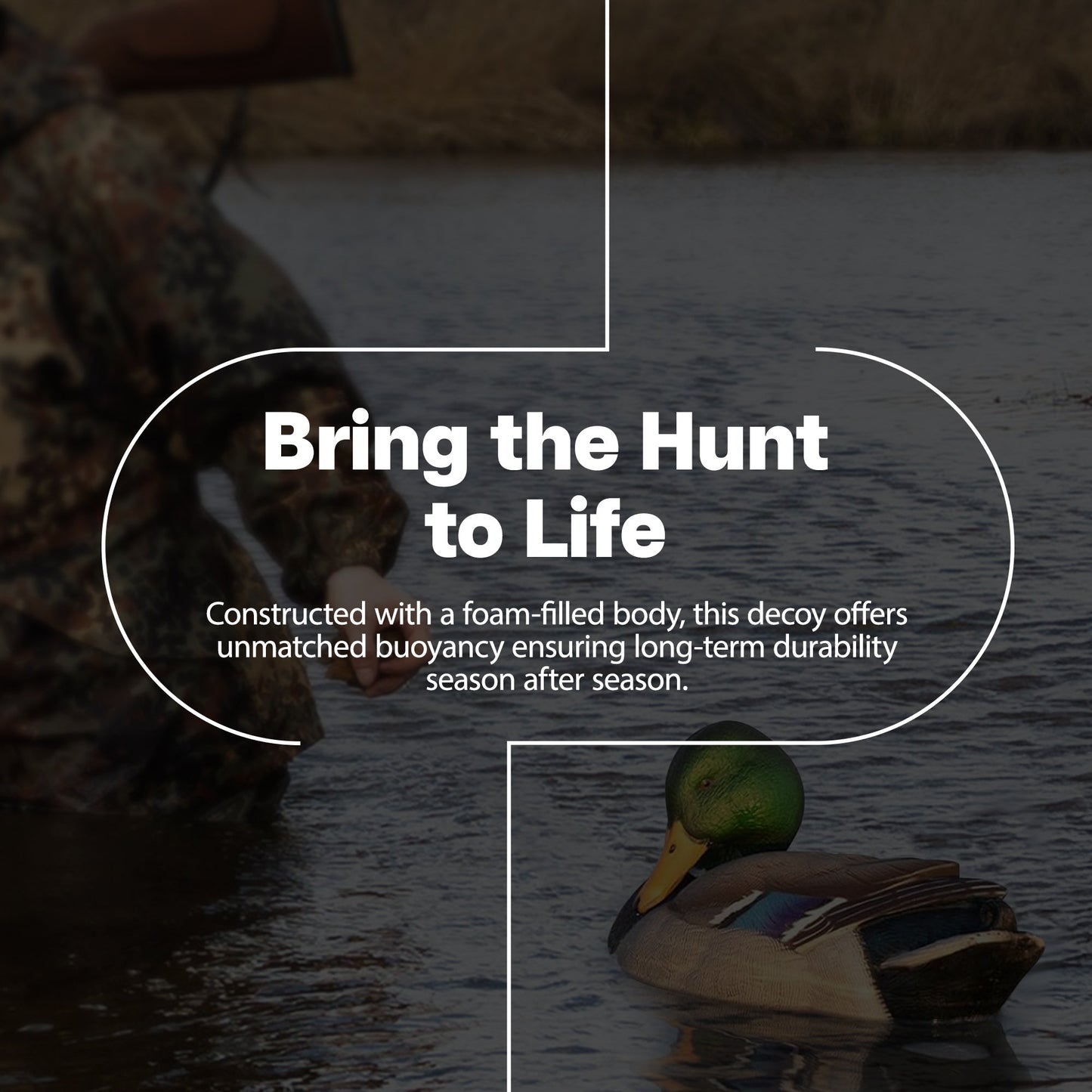 Avian-X Power Shaker Mallard Drake Motion Duck Decoy Floating Surface Preener