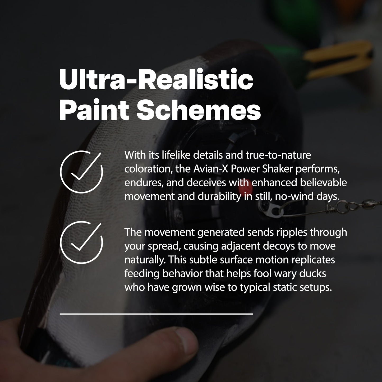 Avian-X Power Shaker Mallard Drake Motion Duck Decoy Floating Surface Feeder