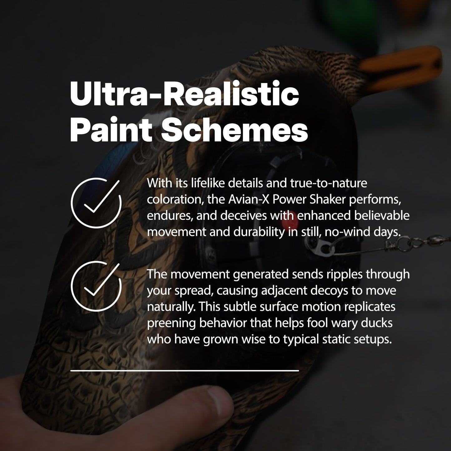 Avian X Power Shaker Motion Mallard Hen Preener Decoy, Mimic Realistic Motion