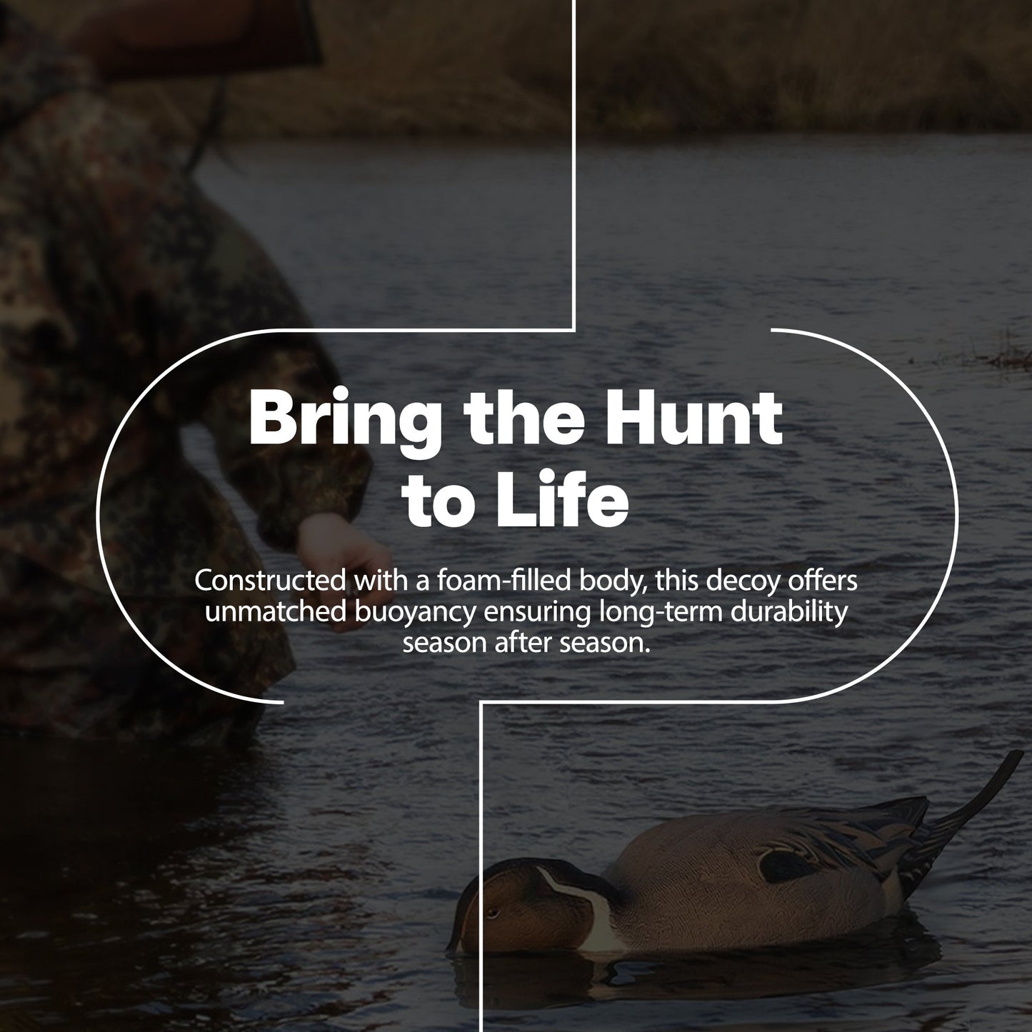 Avian-X Power Shaker Pintail Motion Duck Decoy Floating Surface Feeder, Brown