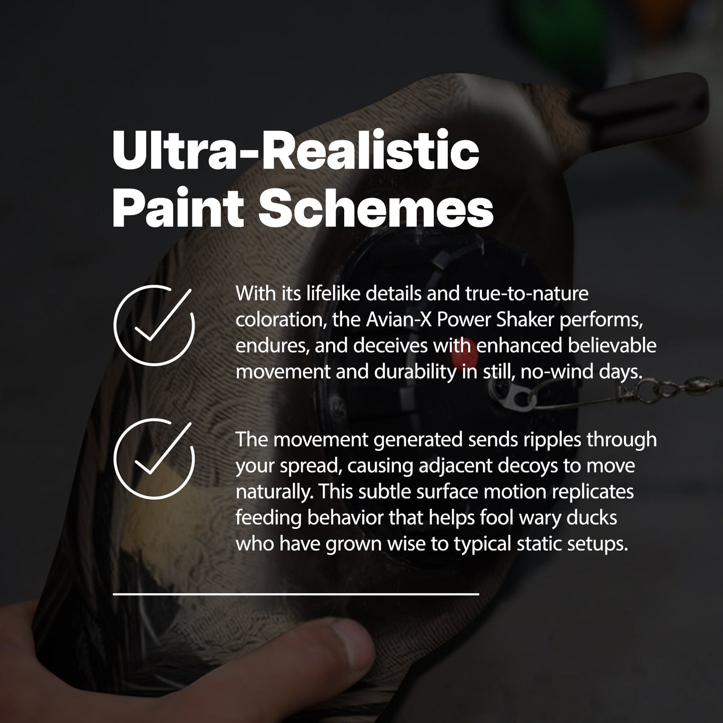 Avian-X Power Shaker Pintail Motion Duck Decoy Floating Surface Feeder, Brown