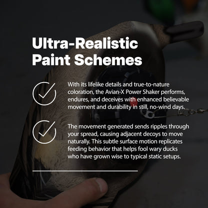 Avian-X Power Shaker Pintail Motion Duck Decoy Floating Surface Feeder, Brown