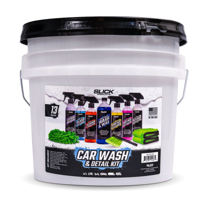 Slick Products 13-Piece Car Wash Cleaning and Detailing Kit, Towel & Scrub Brush - Find Fresh Goods