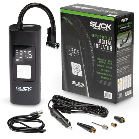 Slick Products Cordless Digital Air Inflator, Portable Tire Pump and Power Bank - Find Fresh Goods