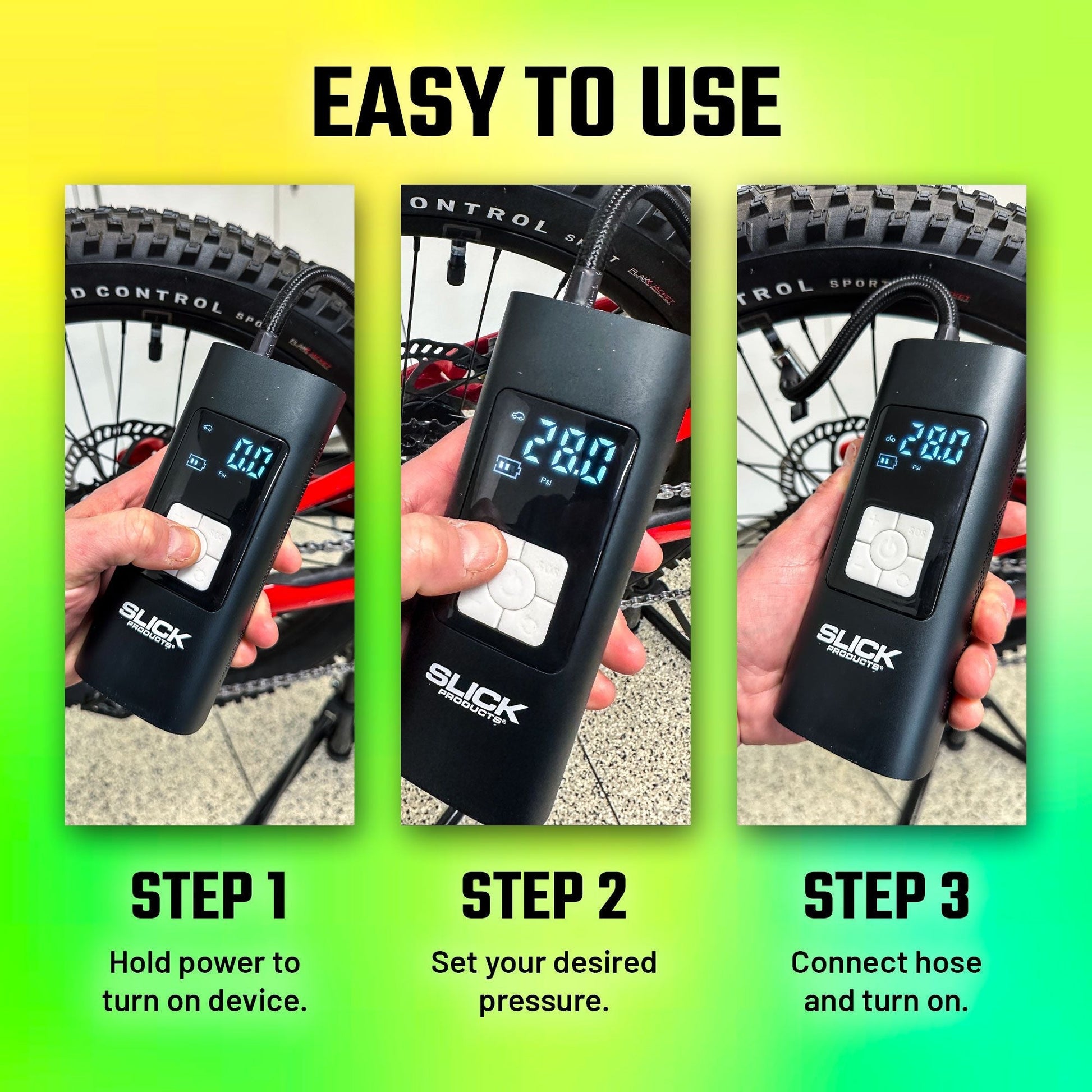 Slick Products Cordless Digital Air Inflator, Portable Tire Pump and Power Bank - Find Fresh Goods