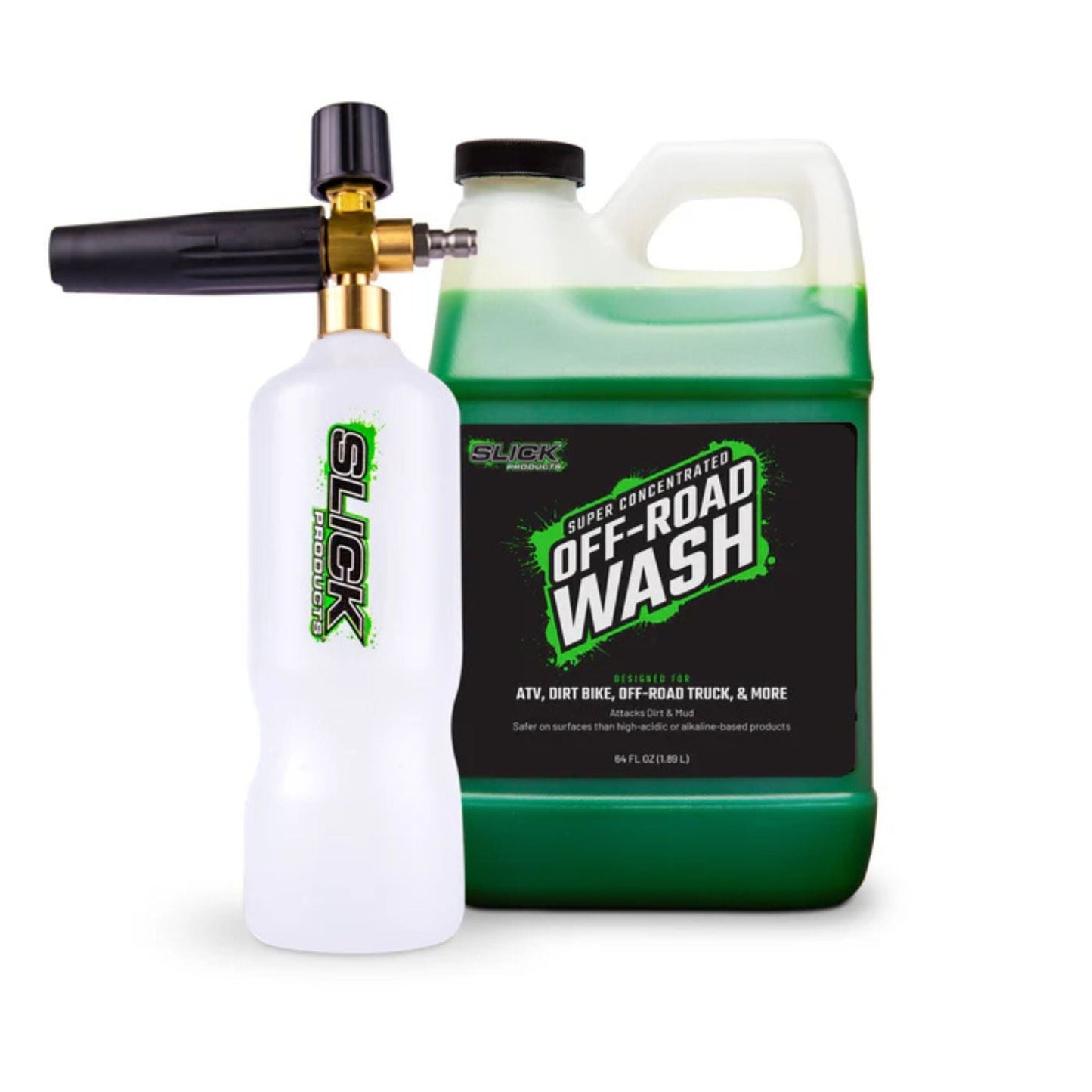 Slick Products 64 Ounce Off Road Foam Sprayer Cannon Concentrated Cleaner Bundle - Find Fresh Goods