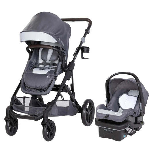 Baby Trend Morph Single to Double Modular Travel System and Car Seat, Dash Grey
